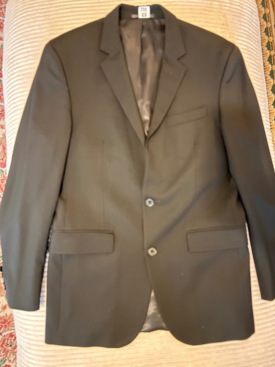 Kenneth Cole Other - Kenneth Cole New York Men’s Black 100% Wool Suit 38R 32x31 Two Piece